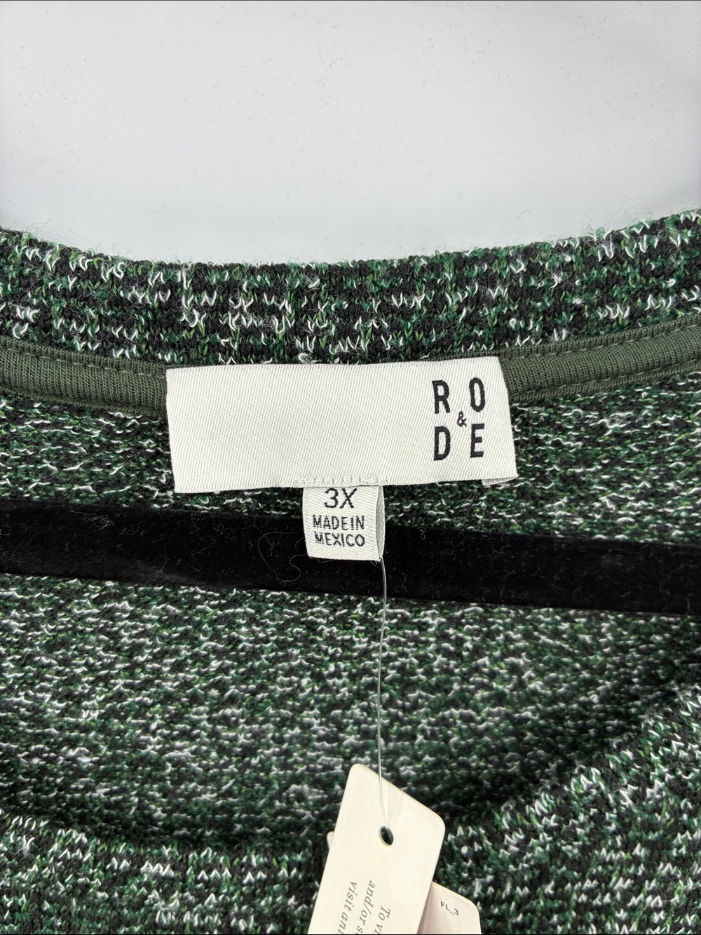 Anthology RO&DE Green Textured Tiered Sweater Dress size 3X NWT - Picture 3 of 7